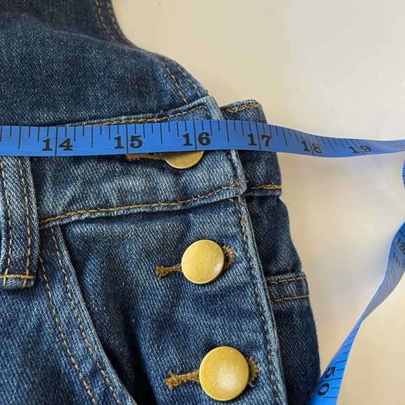 NWT AVA COSTUME Blue Denim Ripped Distressed Bib Overalls size Medium - Picture 12 of 13